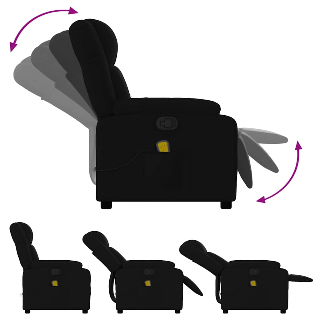 vidaXL Massagestoel met lichtgrijze stof