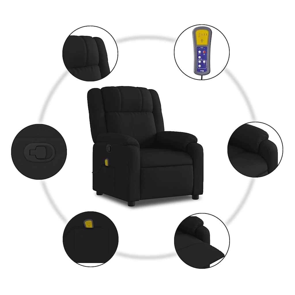 vidaXL Massagestoel met lichtgrijze stof
