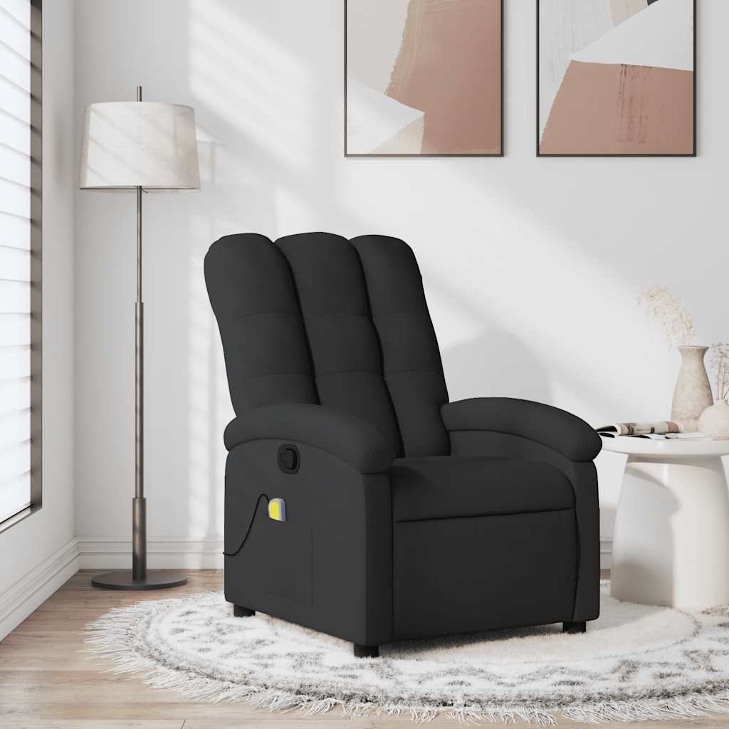 vidaXL Massagestoel met lichtgrijze stof