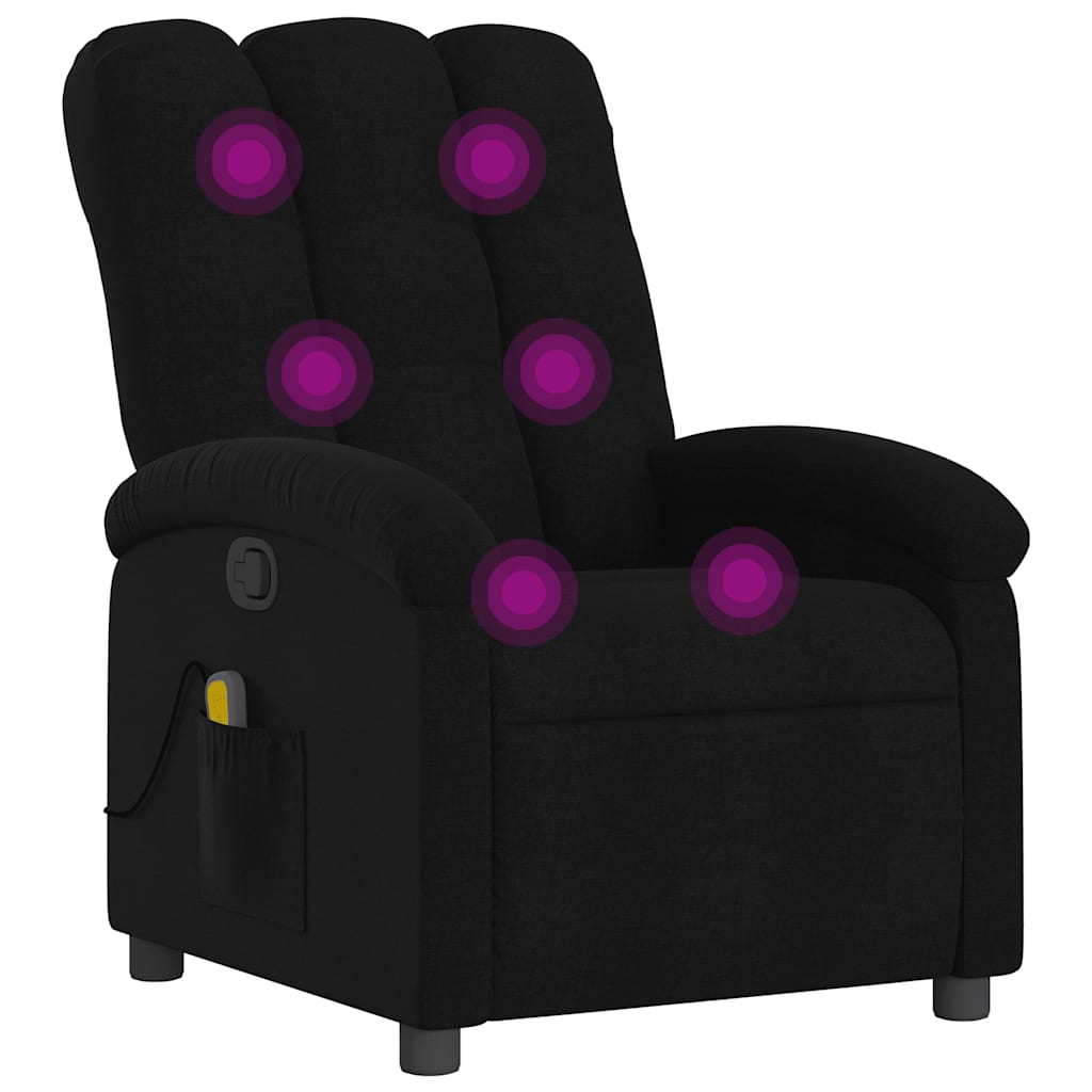 vidaXL Massagestoel met lichtgrijze stof