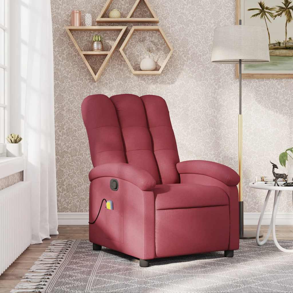 vidaXL Massagestoel met lichtgrijze stof