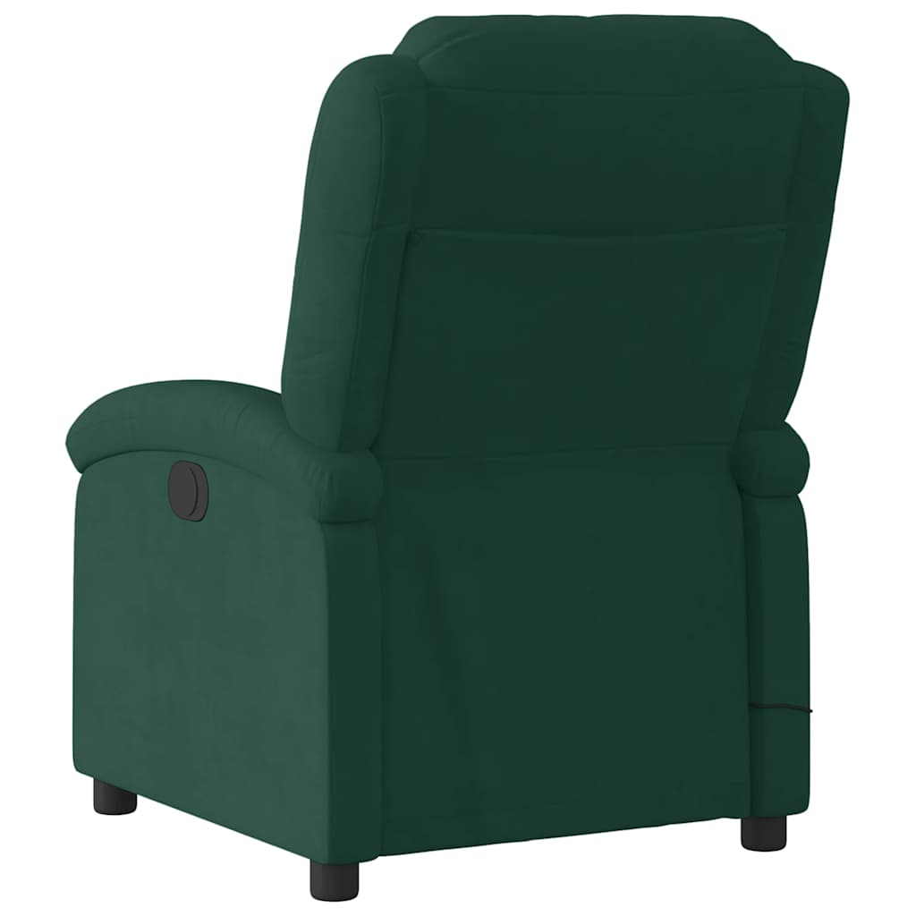 vidaXL Massagestoel lichtgrijs fluweel
