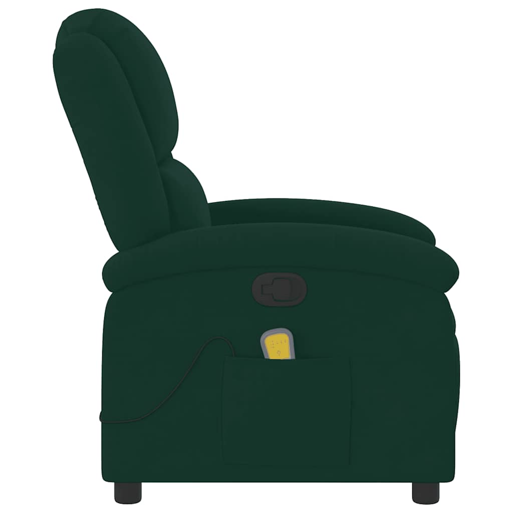 vidaXL Massagestoel lichtgrijs fluweel