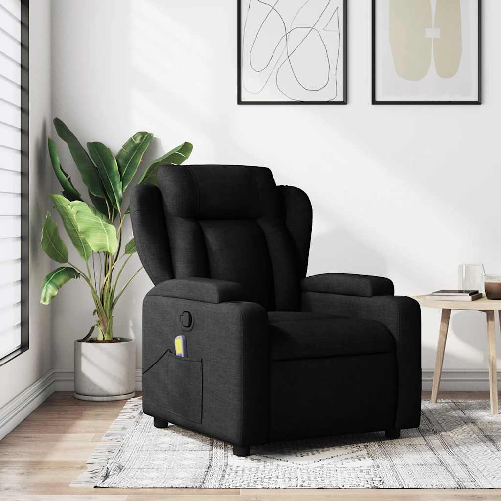 vidaXL Massagestoel met lichtgrijze stof