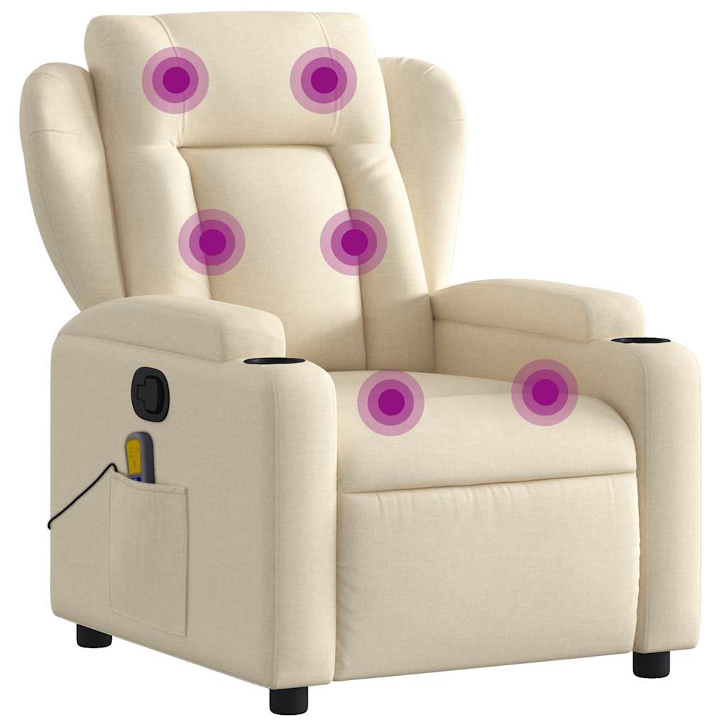 vidaXL Massagestoel met lichtgrijze stof