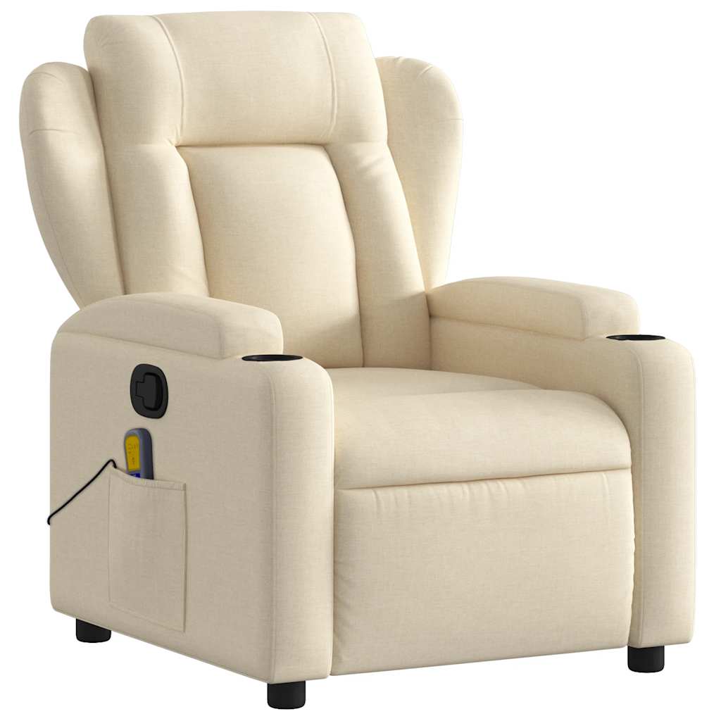 vidaXL Massagestoel met lichtgrijze stof