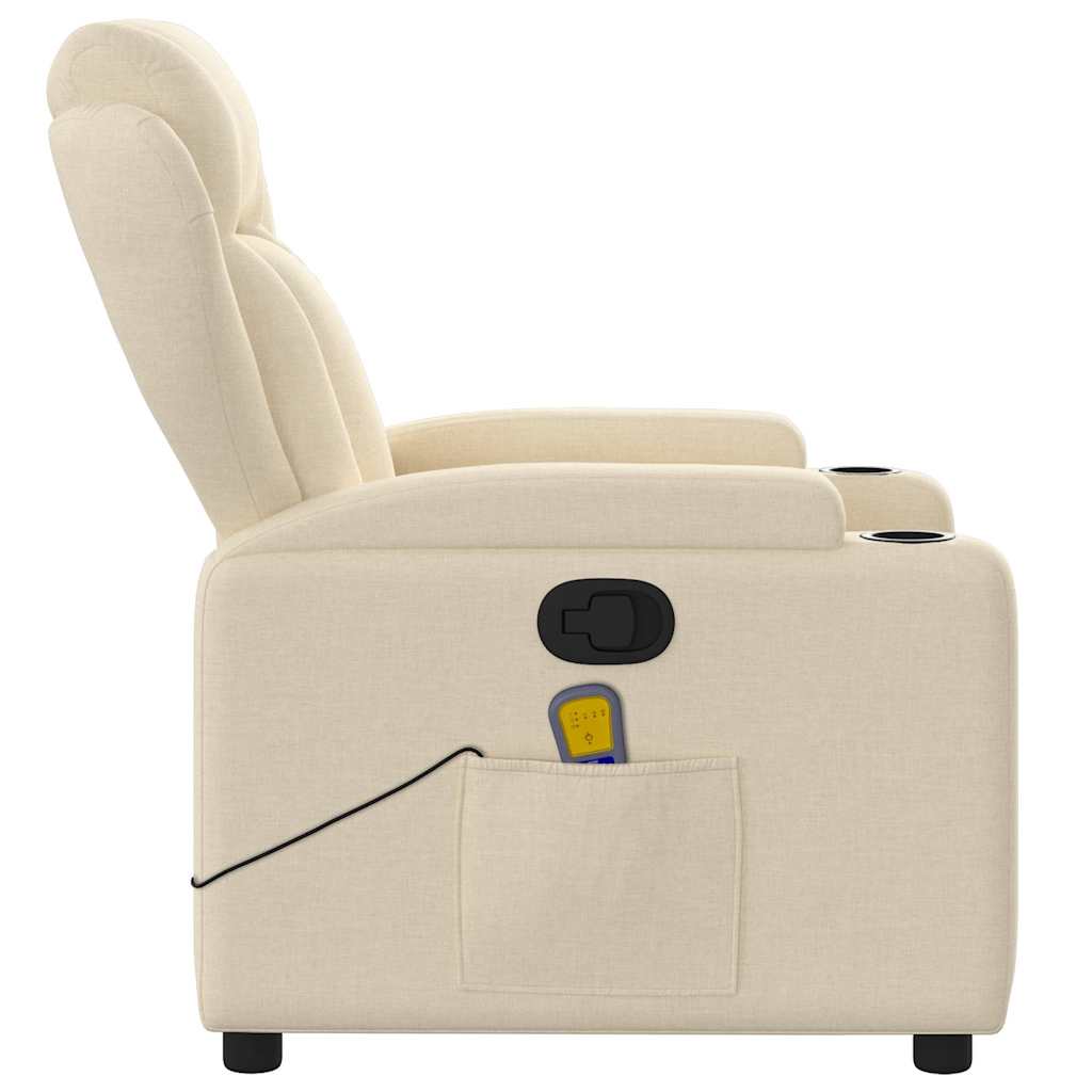 vidaXL Massagestoel met lichtgrijze stof