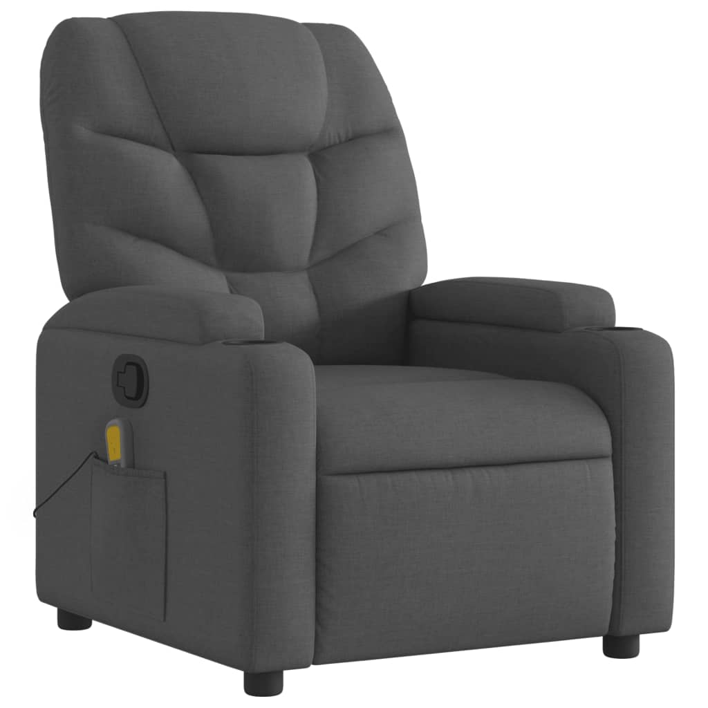 vidaXL Massagestoel met lichtgrijze stof