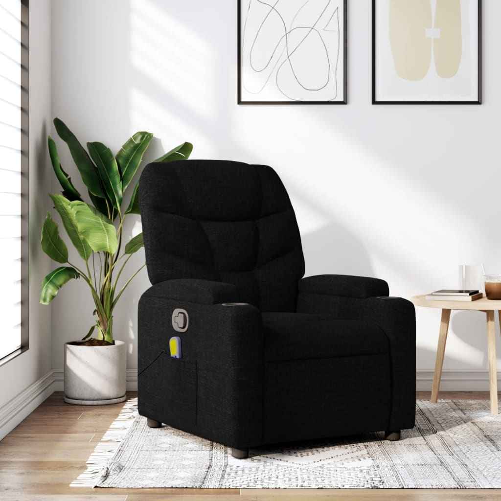 vidaXL Massagestoel met lichtgrijze stof