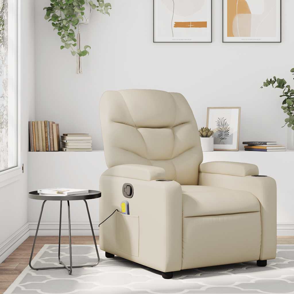 vidaXL Massagestoel van zwart kunstleer