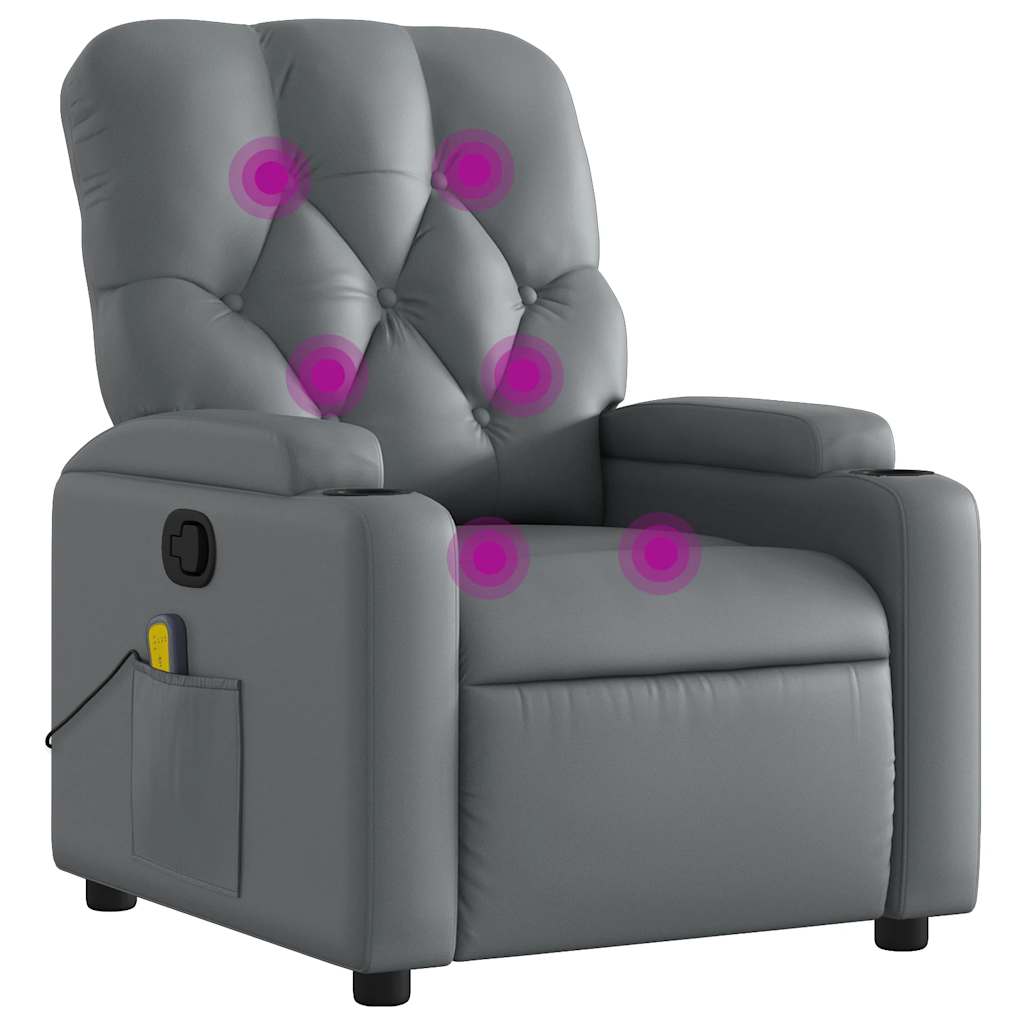 vidaXL Massagestoel van zwart kunstleer