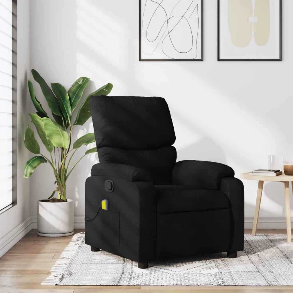 vidaXL Massagestoel met lichtgrijze stof