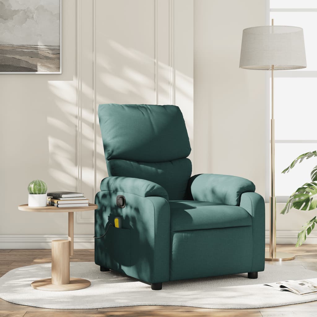 vidaXL Massagestoel met lichtgrijze stof
