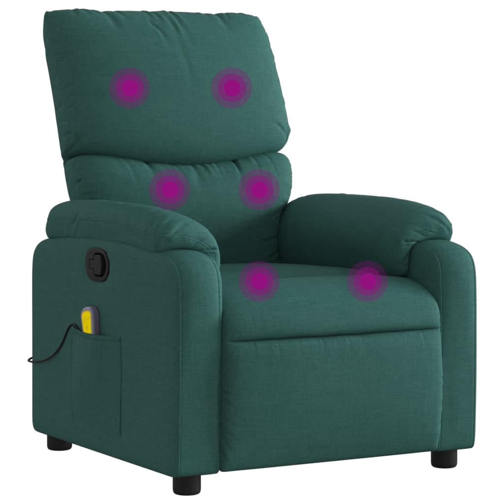 vidaXL Massagestoel met lichtgrijze stof