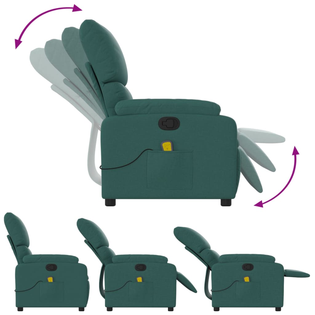 vidaXL Massagestoel met lichtgrijze stof