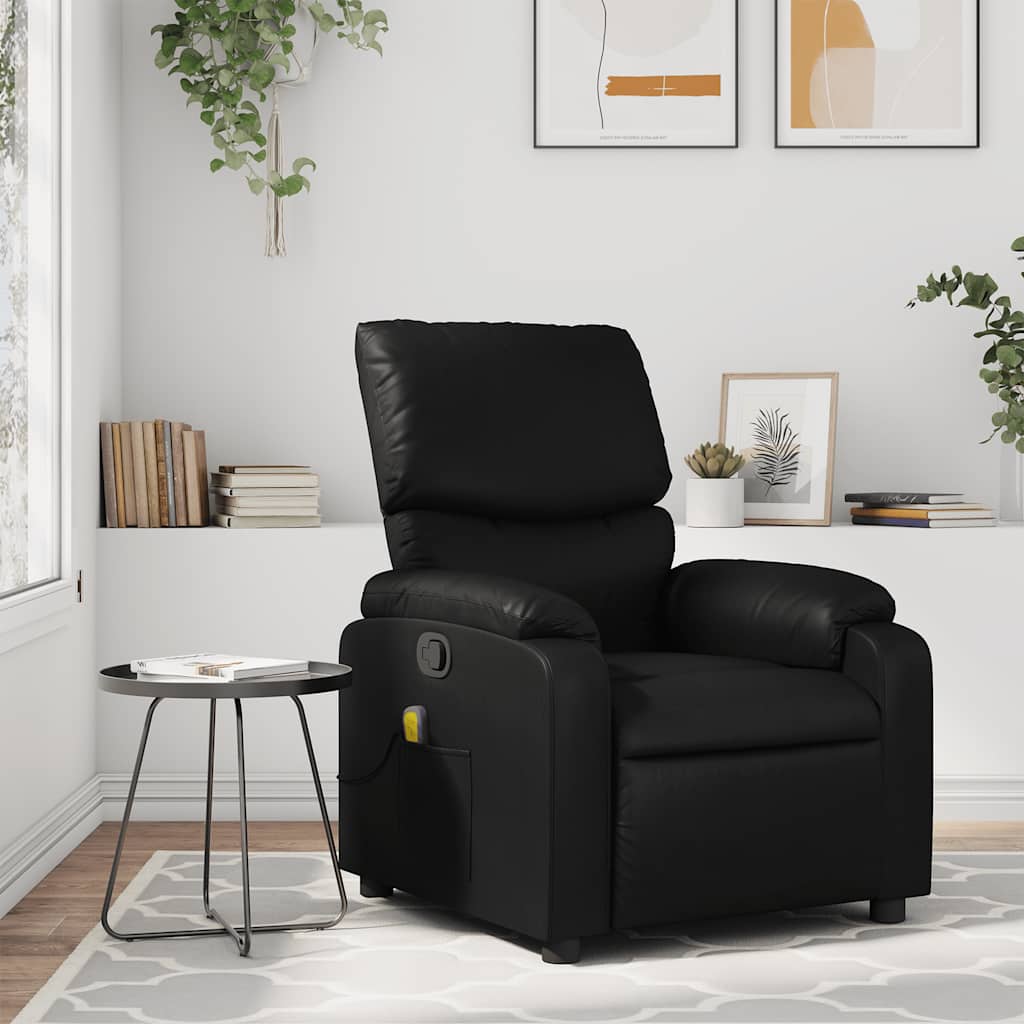 vidaXL Massagestoel van zwart kunstleer