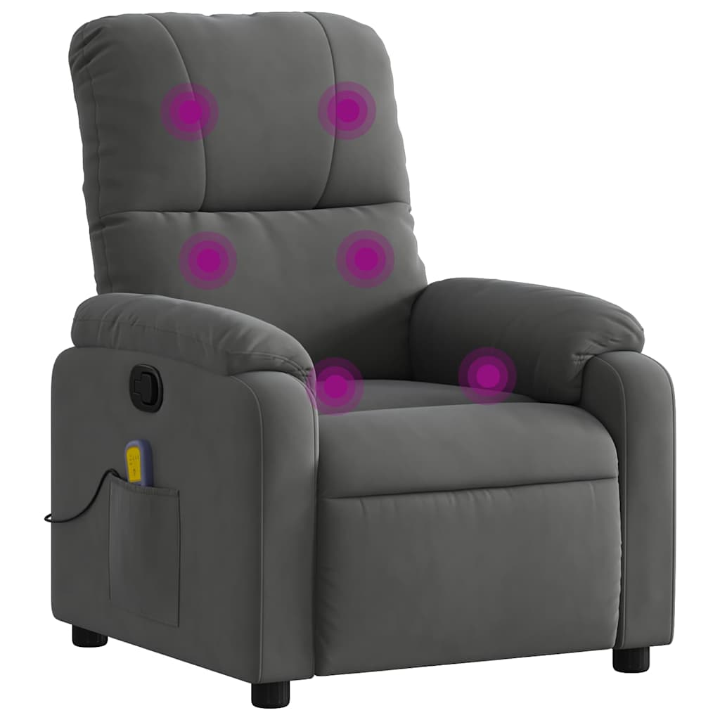 vidaXL Massagestoel van microvezelstof in bruin