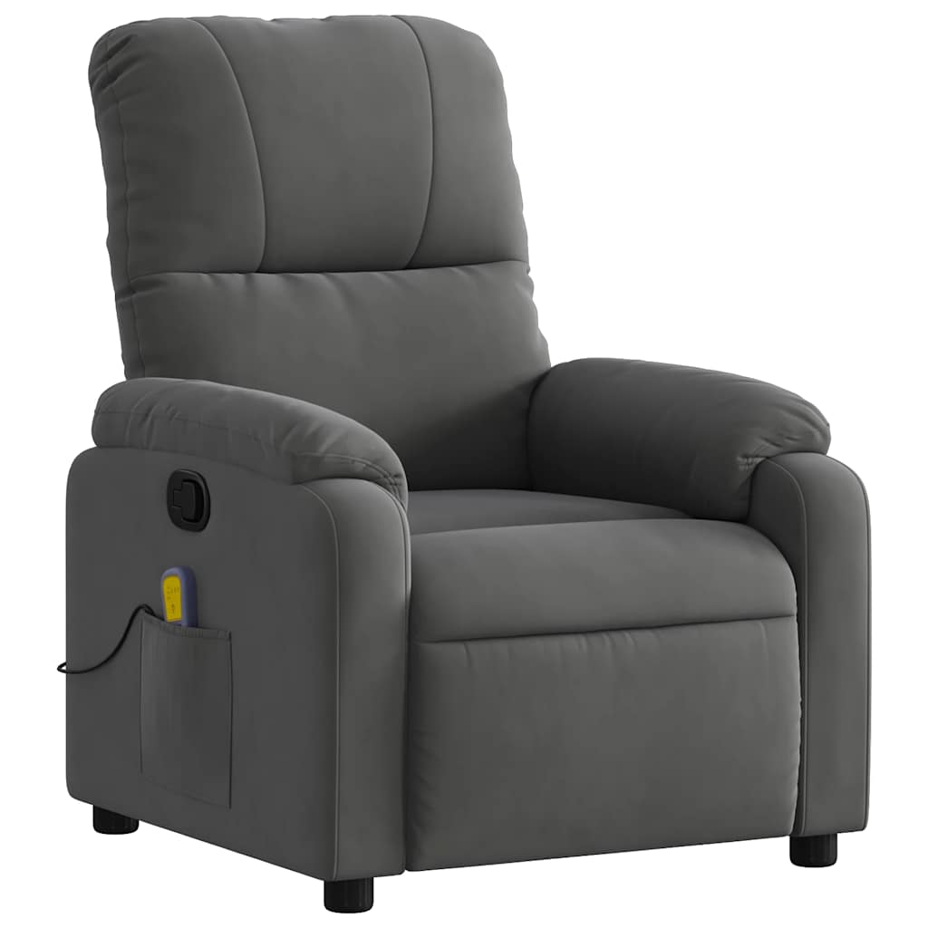 vidaXL Massagestoel van microvezelstof in bruin