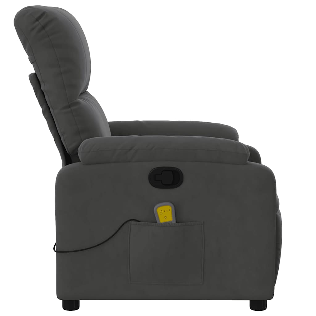 vidaXL Massagestoel van microvezelstof in bruin