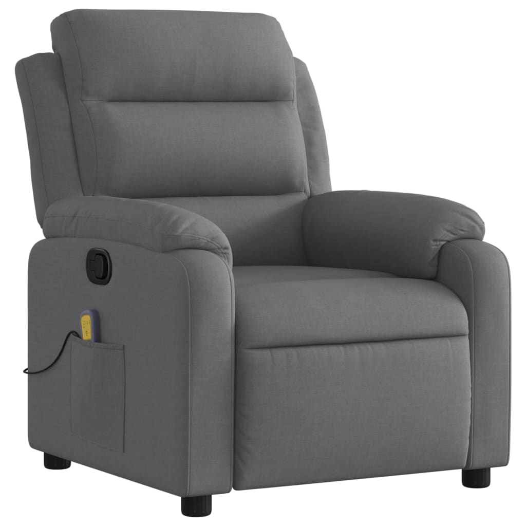 vidaXL Massagestoel met lichtgrijze stof