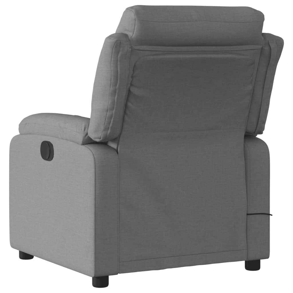 vidaXL Massagestoel met lichtgrijze stof