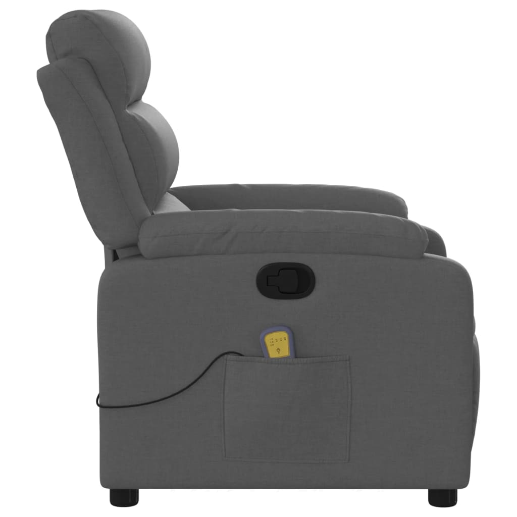 vidaXL Massagestoel met lichtgrijze stof