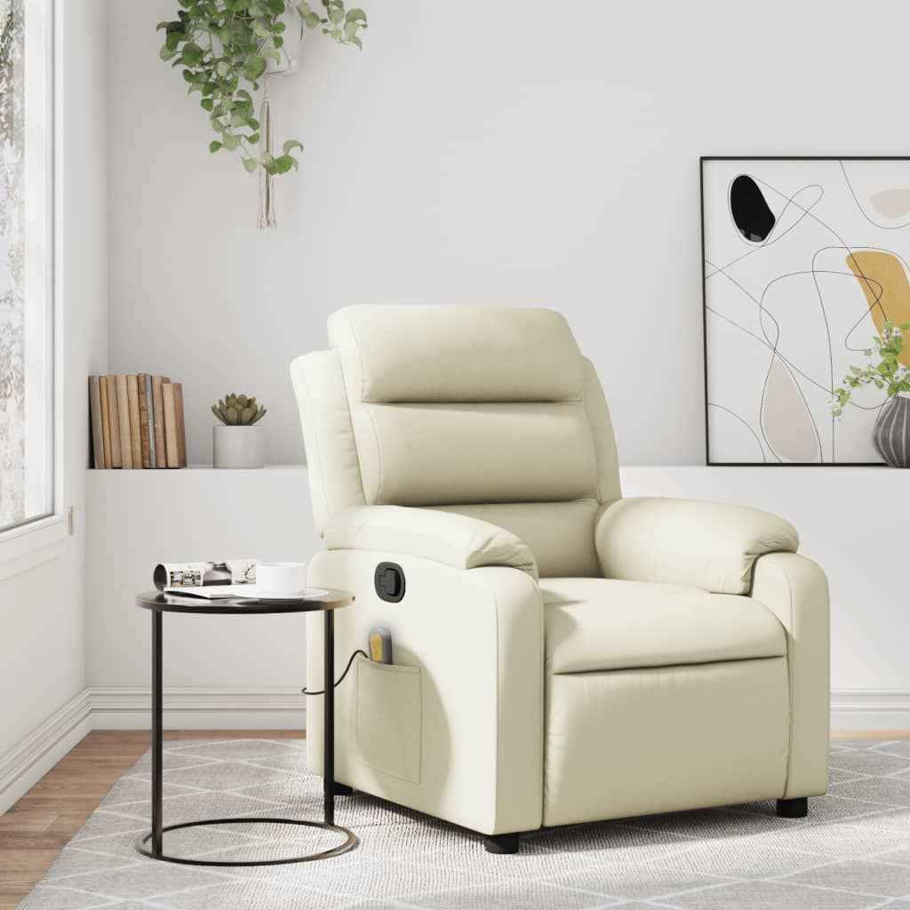 vidaXL Massagestoel van zwart kunstleer