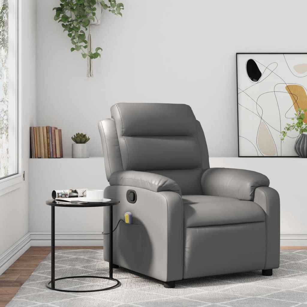 vidaXL Massagestoel van zwart kunstleer