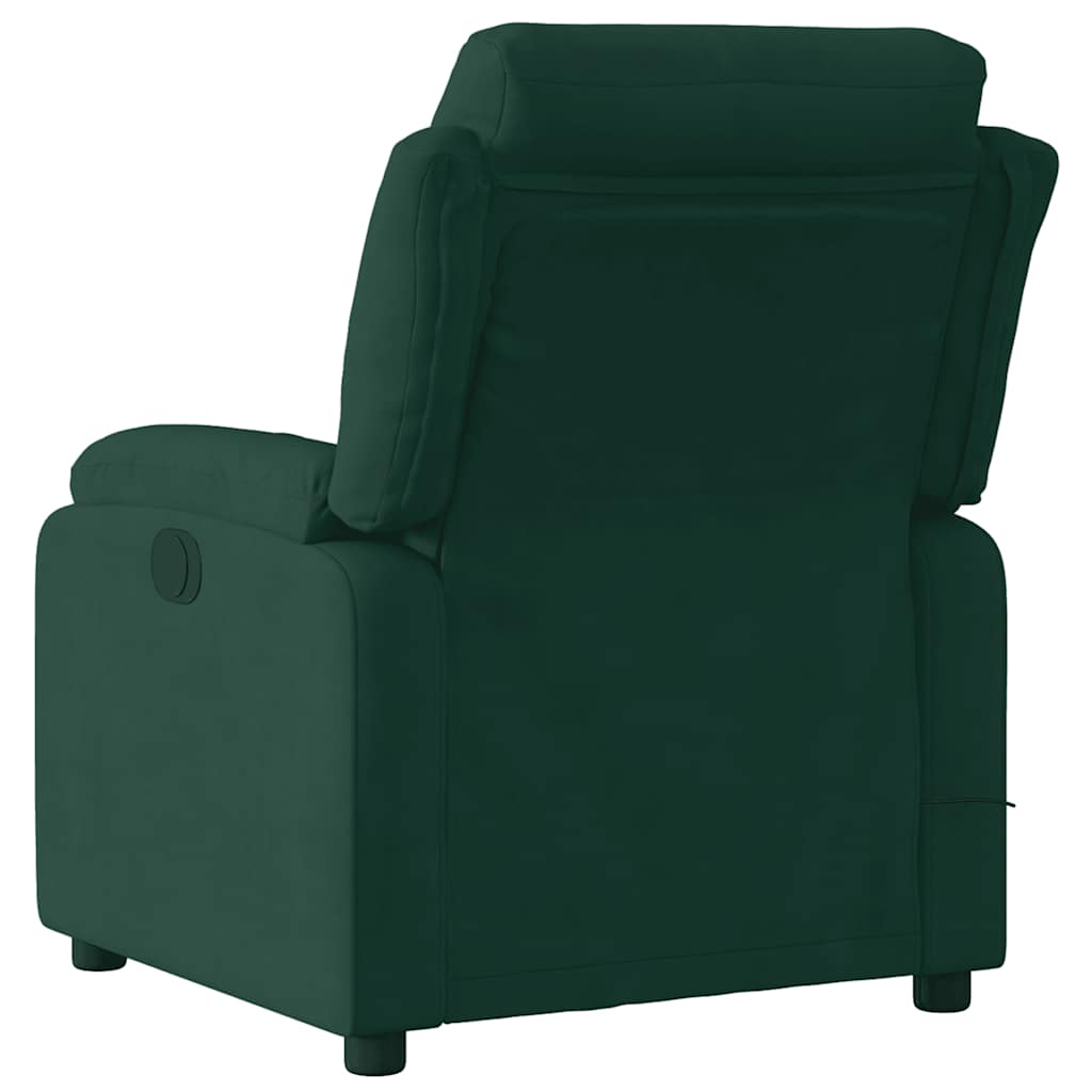 vidaXL Massagestoel lichtgrijs fluweel