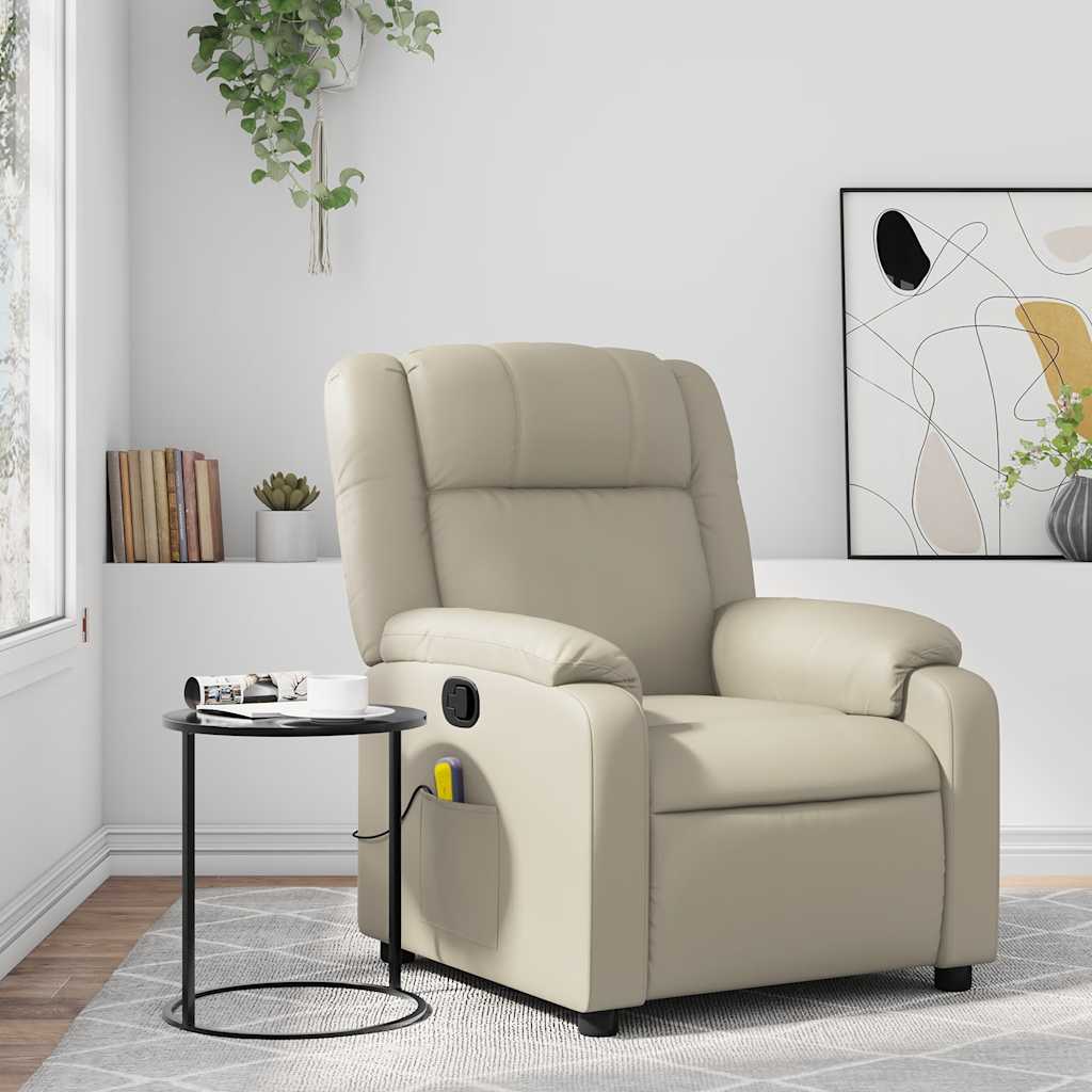 vidaXL Massagestoel van zwart kunstleer