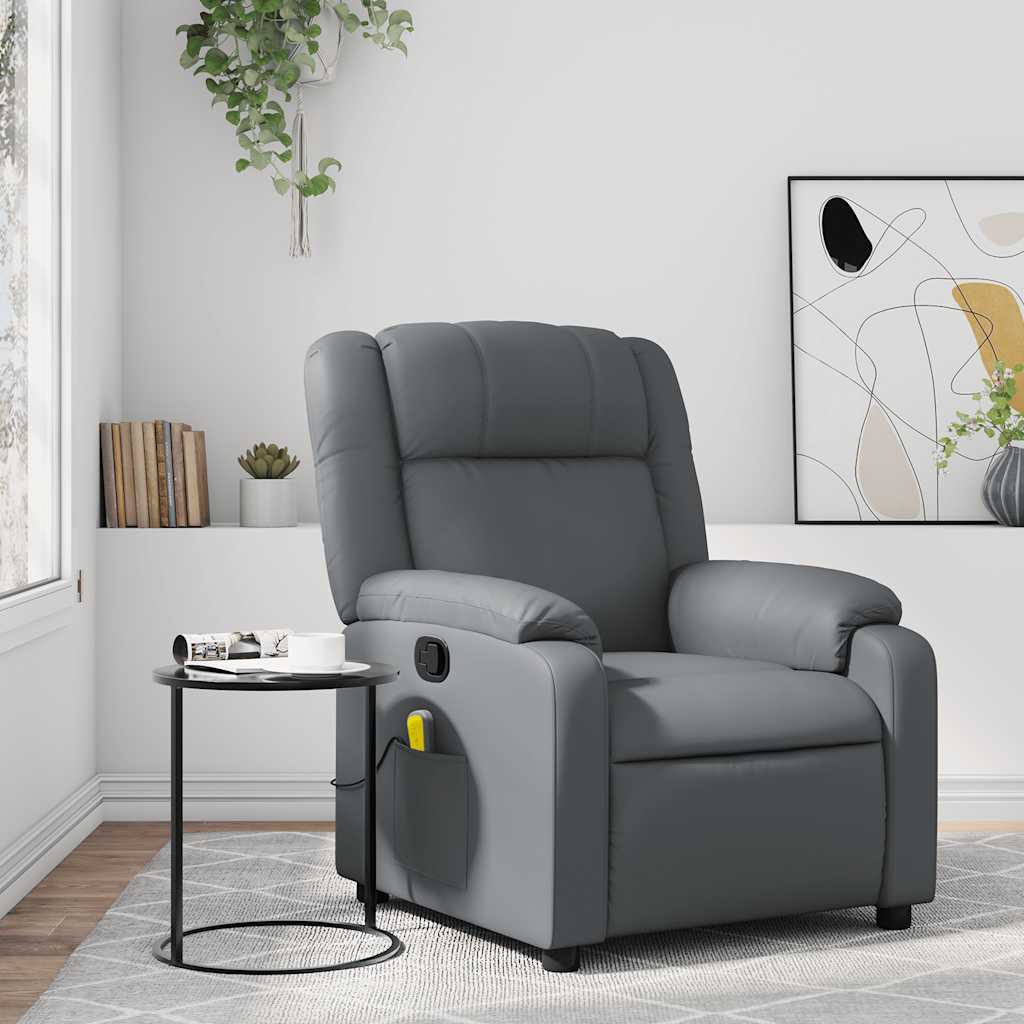 vidaXL Massagestoel van zwart kunstleer