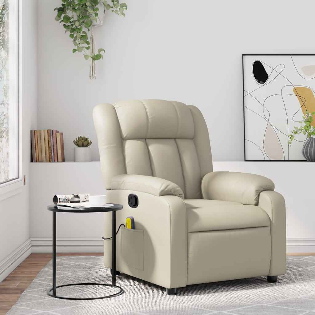 vidaXL Massagestoel van zwart kunstleer