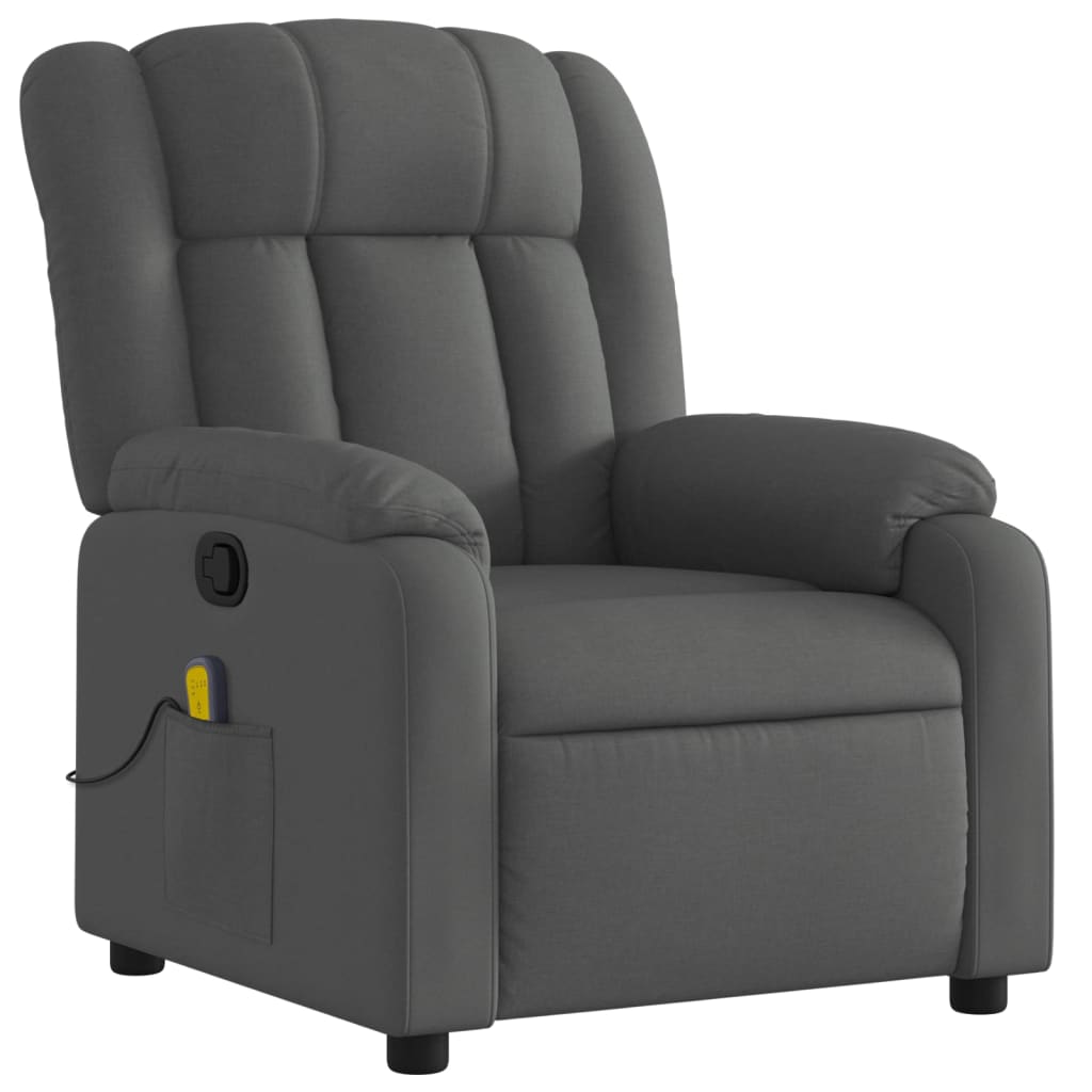 vidaXL Massagestoel met lichtgrijze stof