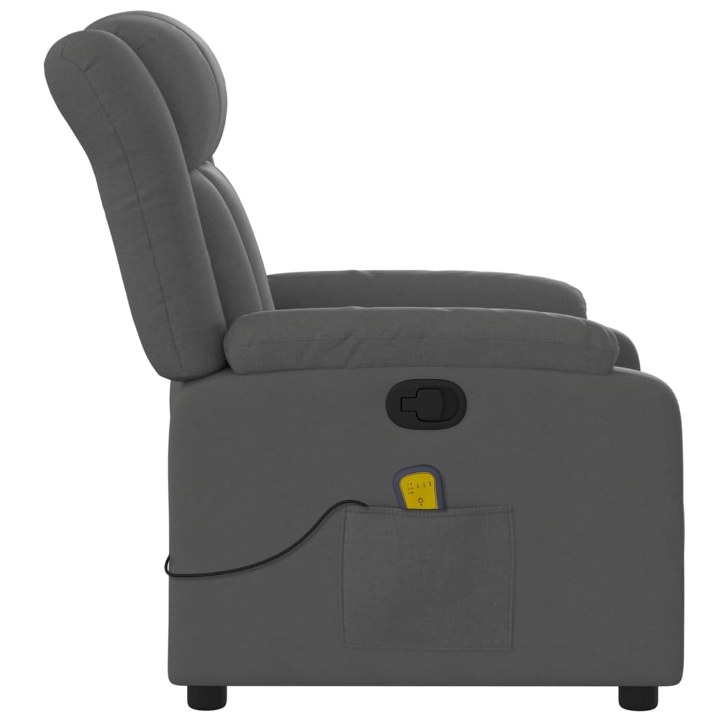 vidaXL Massagestoel met lichtgrijze stof