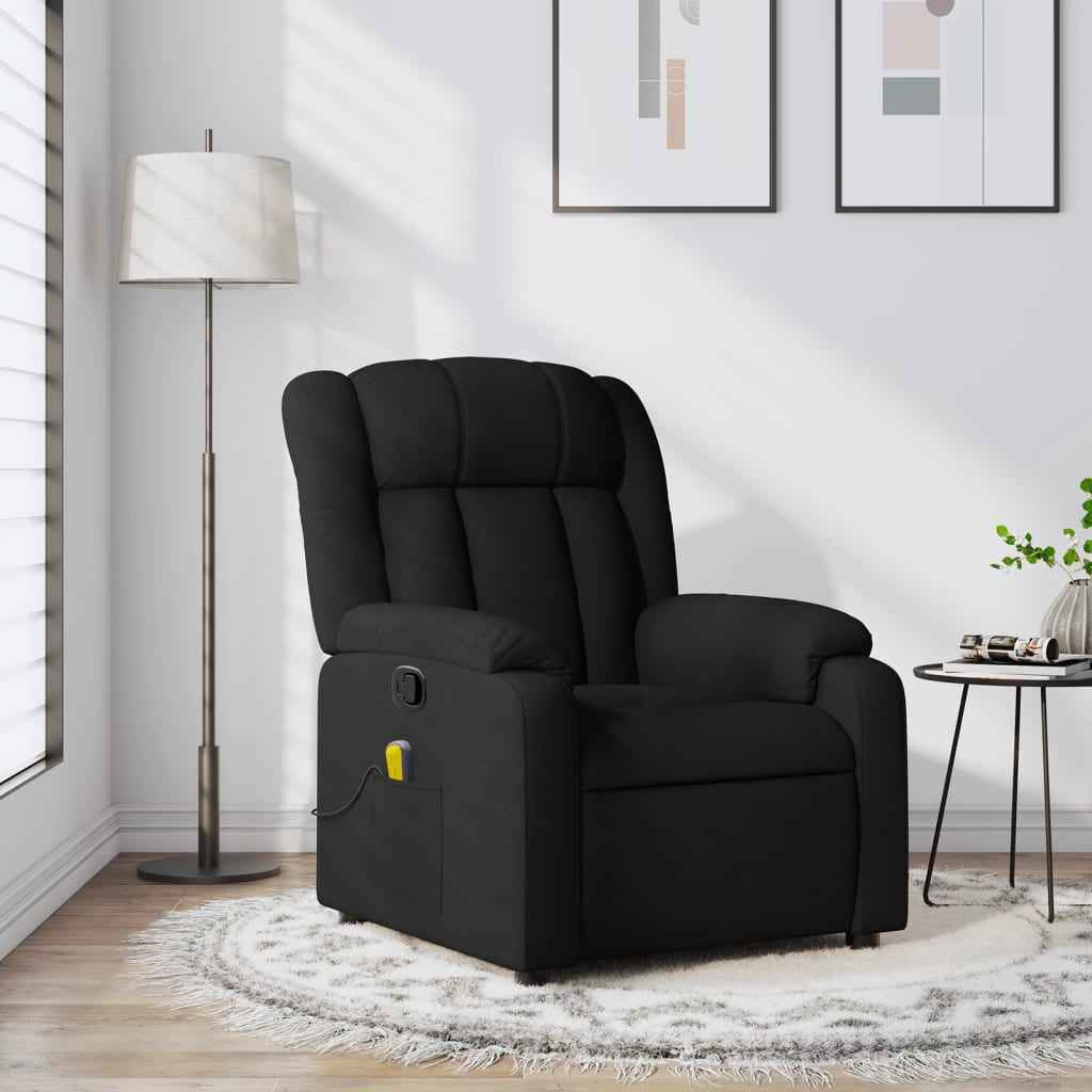 vidaXL Massagestoel met lichtgrijze stof