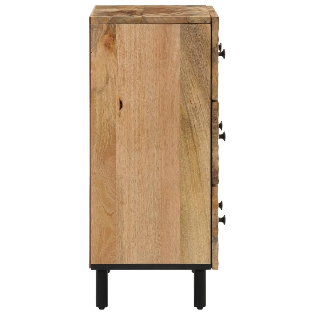 vidaXL Bijzetkasten 3 st 60x33x75 cm massief mangohout zwart