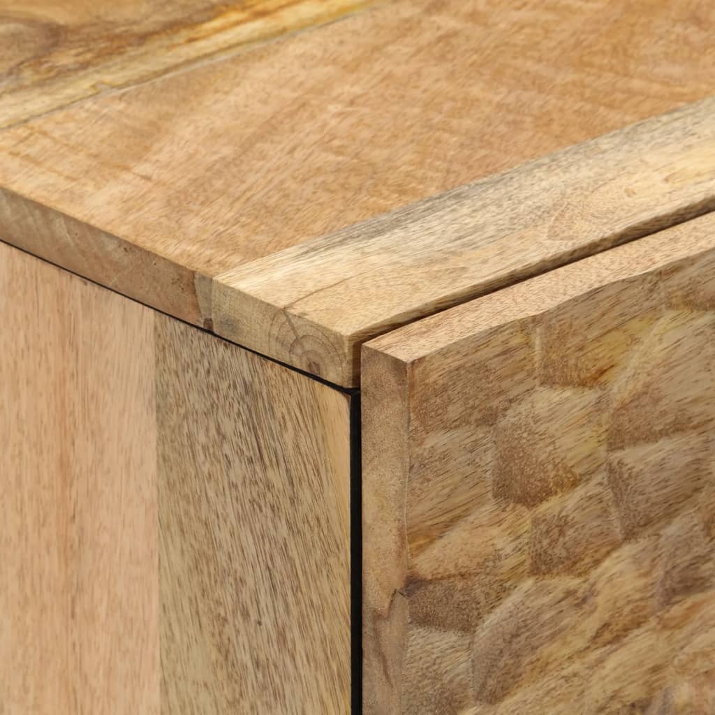 vidaXL Bijzetkasten 3 st 60x33x75 cm massief mangohout zwart