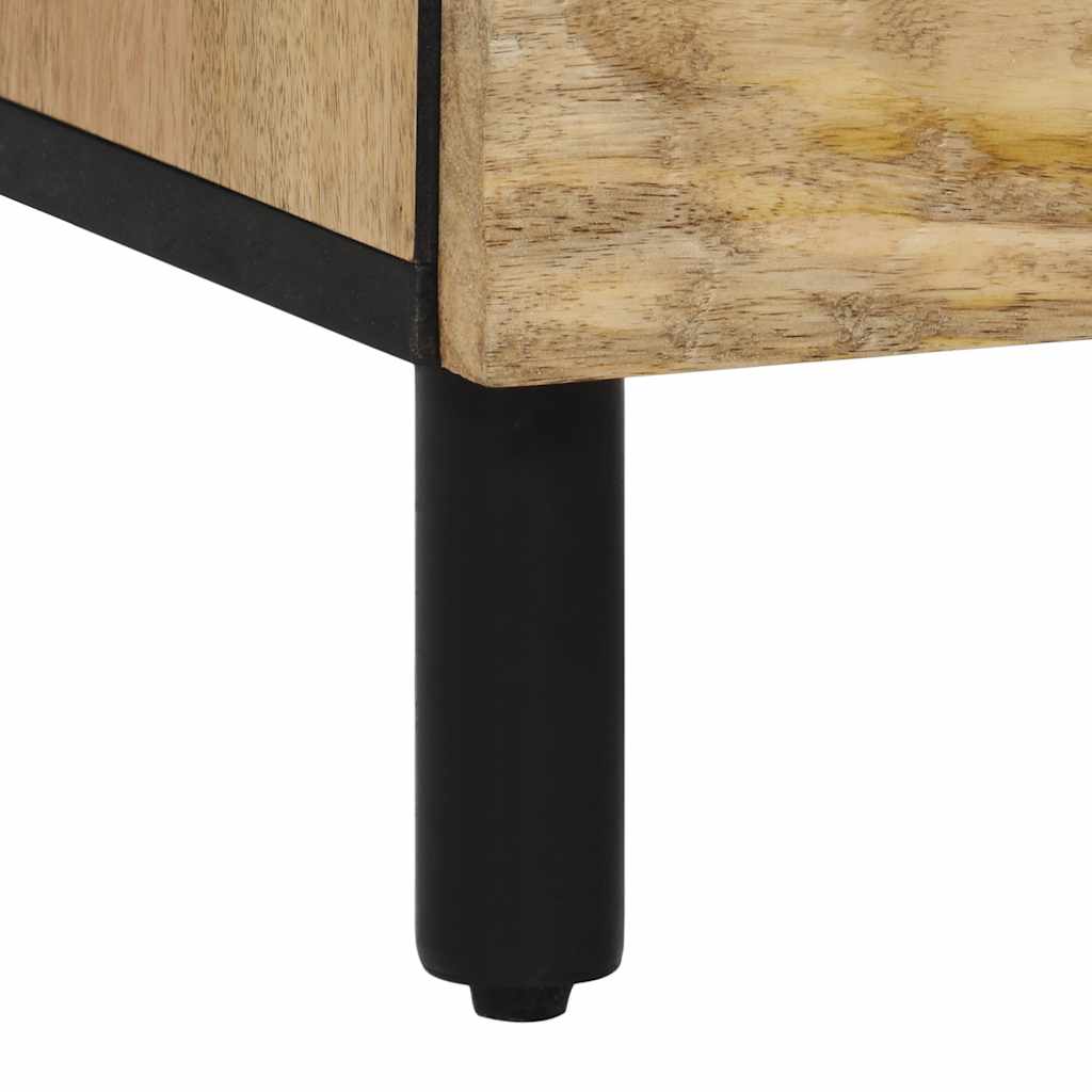vidaXL Bijzetkasten 3 st 60x33x75 cm massief mangohout zwart