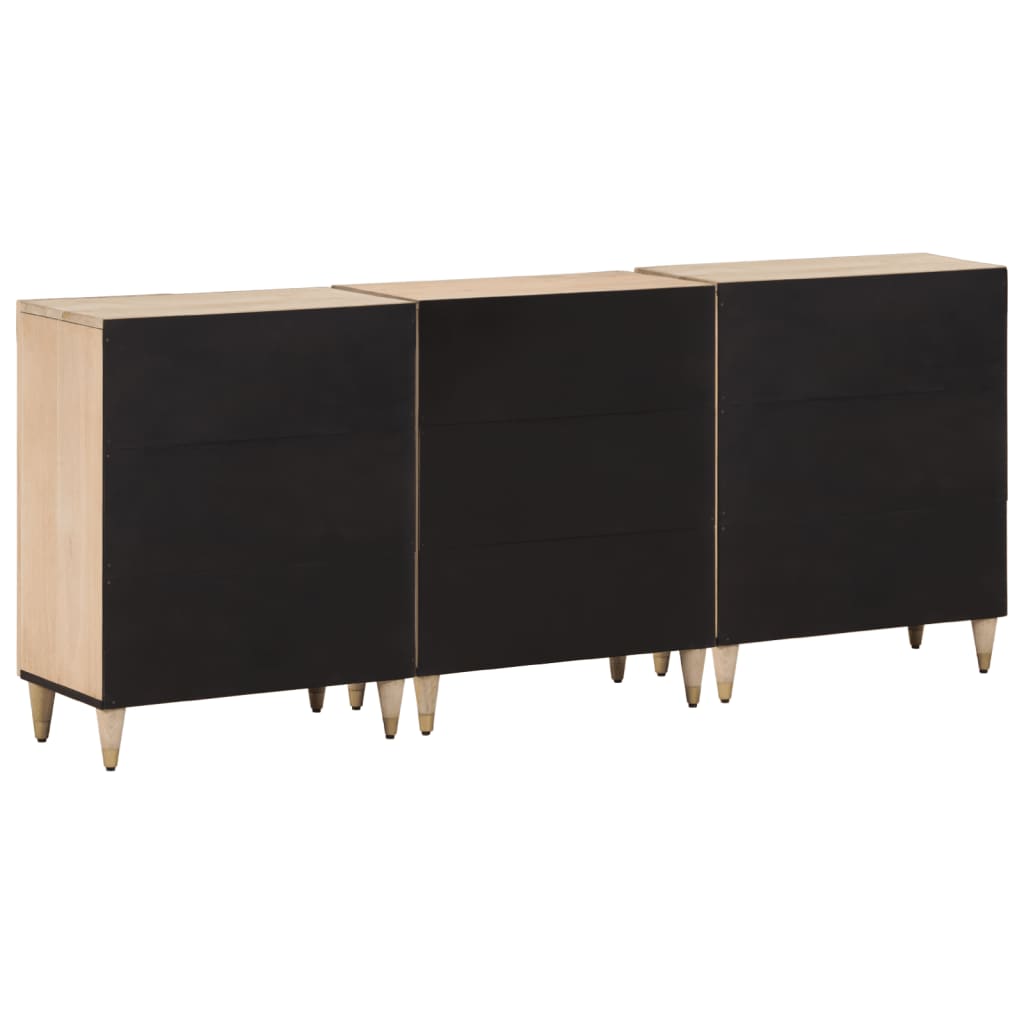 vidaXL Bijzetkasten 2 st 60x33x75 cm massief mangohout