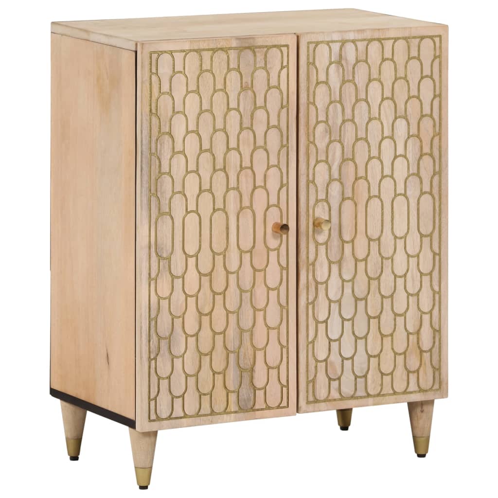 vidaXL Bijzetkasten 2 st 60x33x75 cm massief mangohout