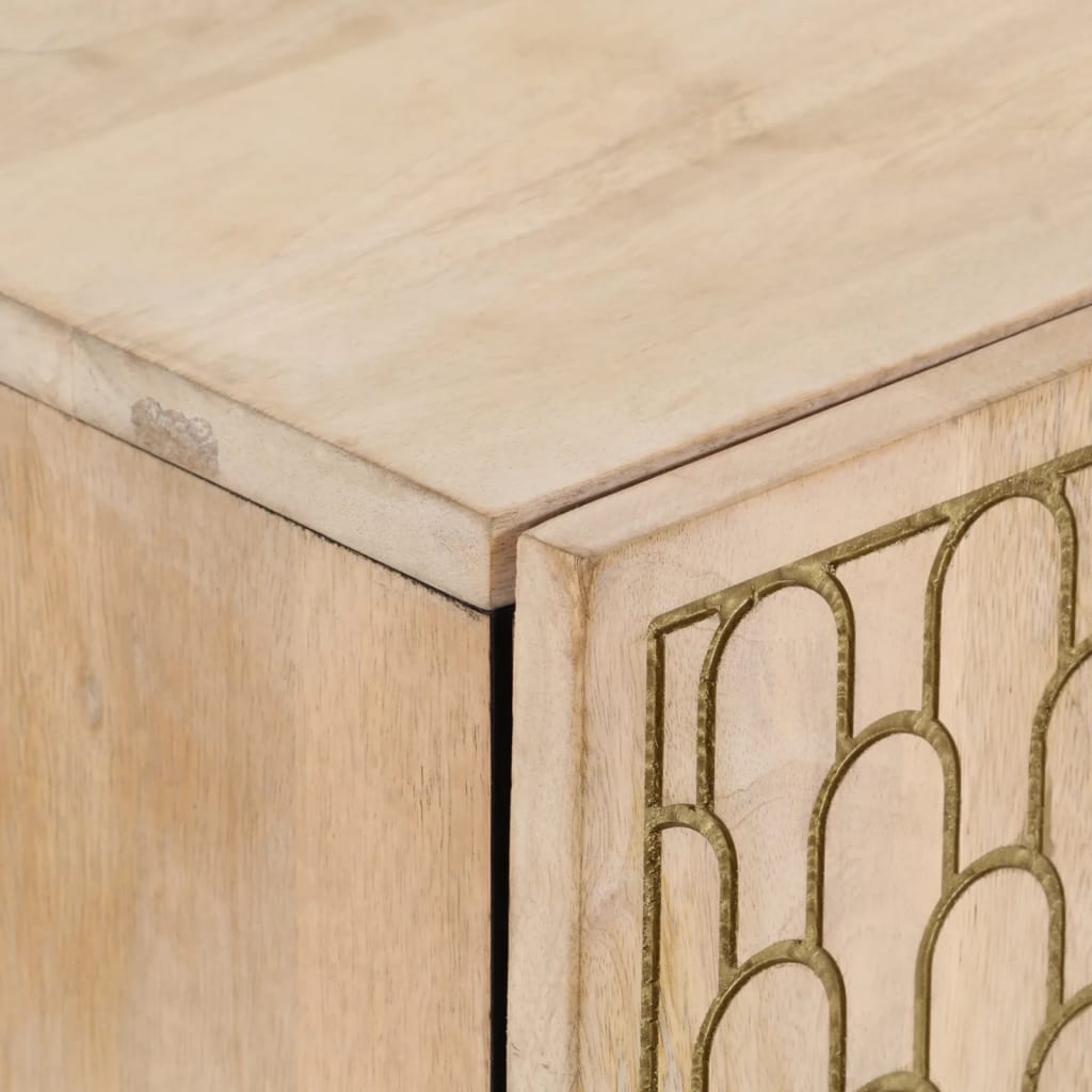 vidaXL Bijzetkasten 2 st 60x33x75 cm massief mangohout