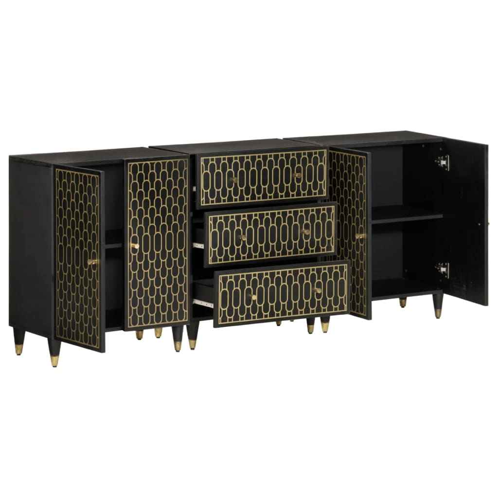 vidaXL Bijzetkasten 2 st 60x33x75 cm massief mangohout