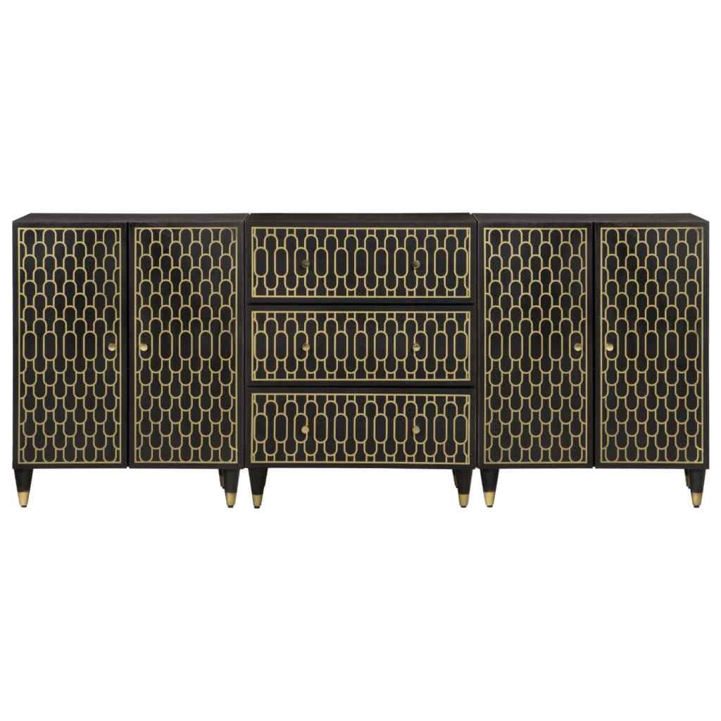 vidaXL Bijzetkasten 2 st 60x33x75 cm massief mangohout