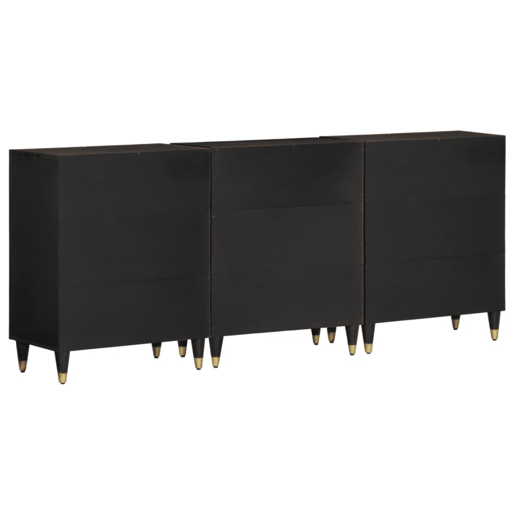 vidaXL Bijzetkasten 2 st 60x33x75 cm massief mangohout