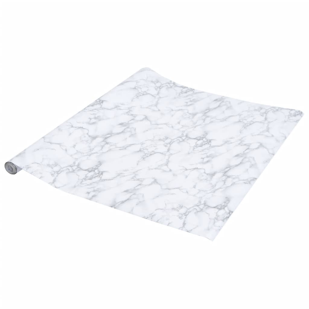 vidaXL Meubelfolies zelfklevend 90x500 cm PVC marmerzwart