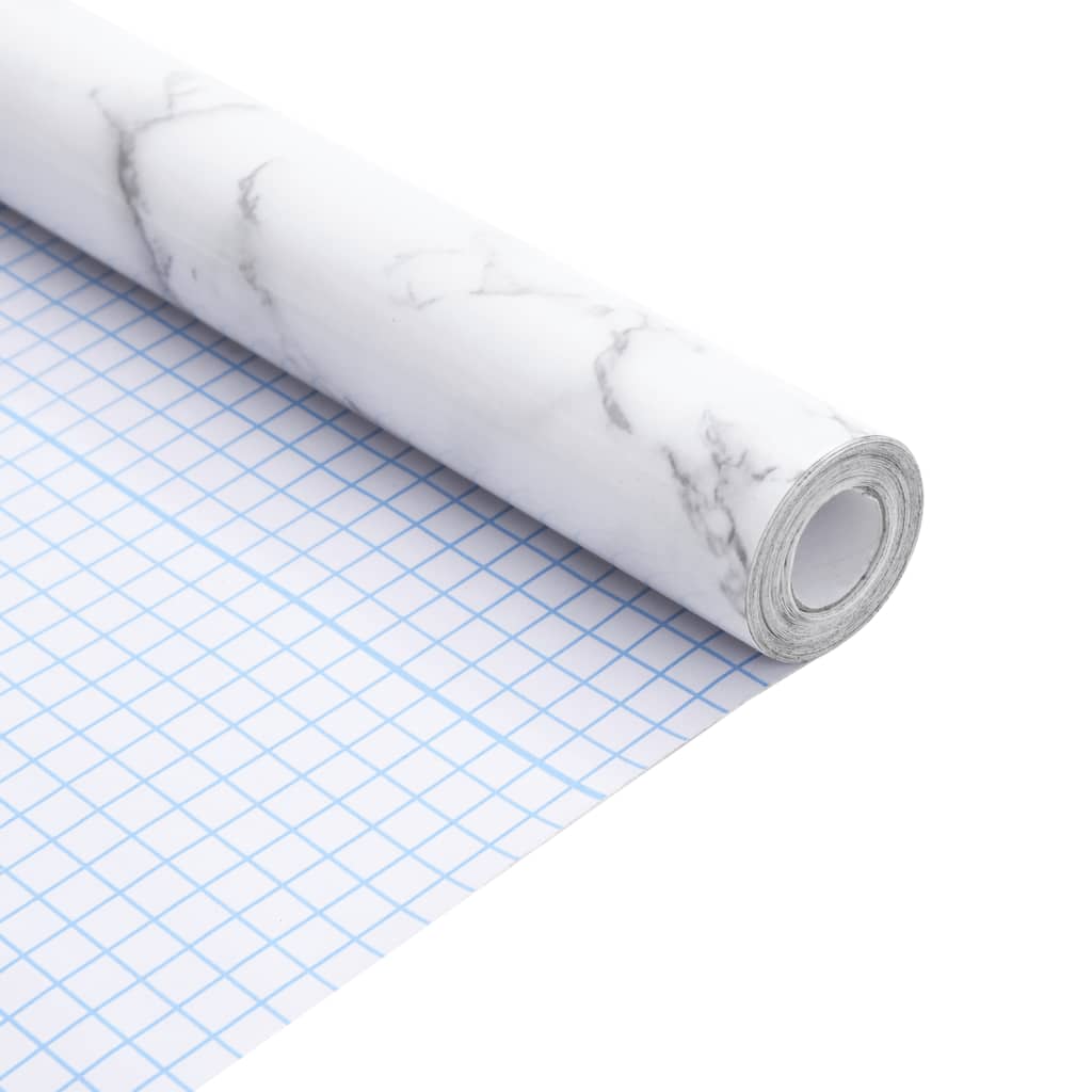 vidaXL Meubelfolies zelfklevend 90x500 cm PVC marmerzwart