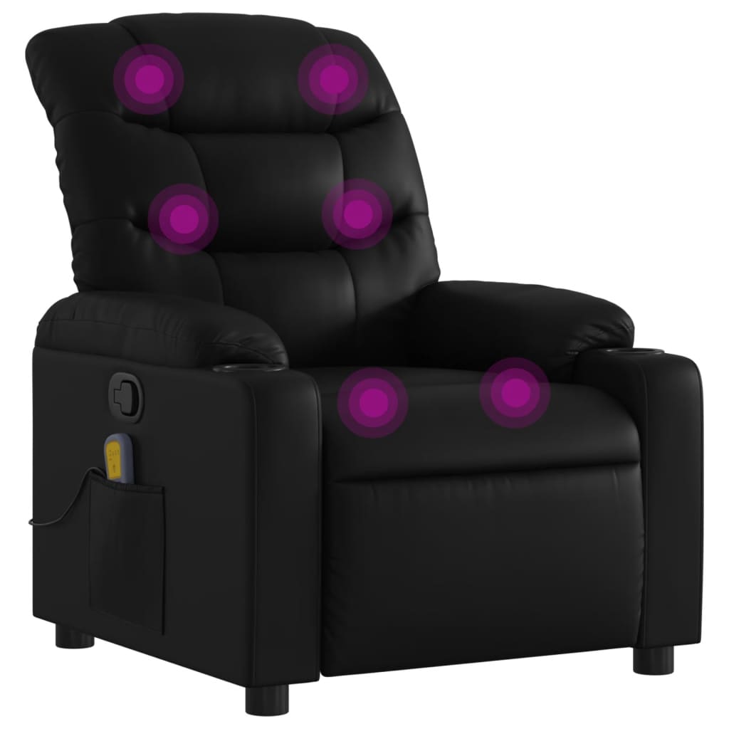 vidaXL Massagestoel van zwart kunstleer
