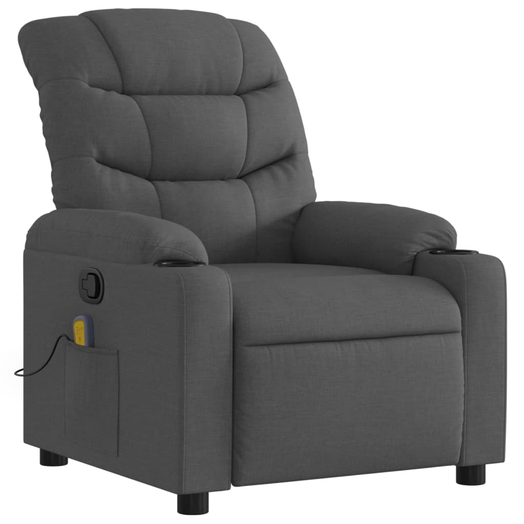 vidaXL Massagestoel met lichtgrijze stof