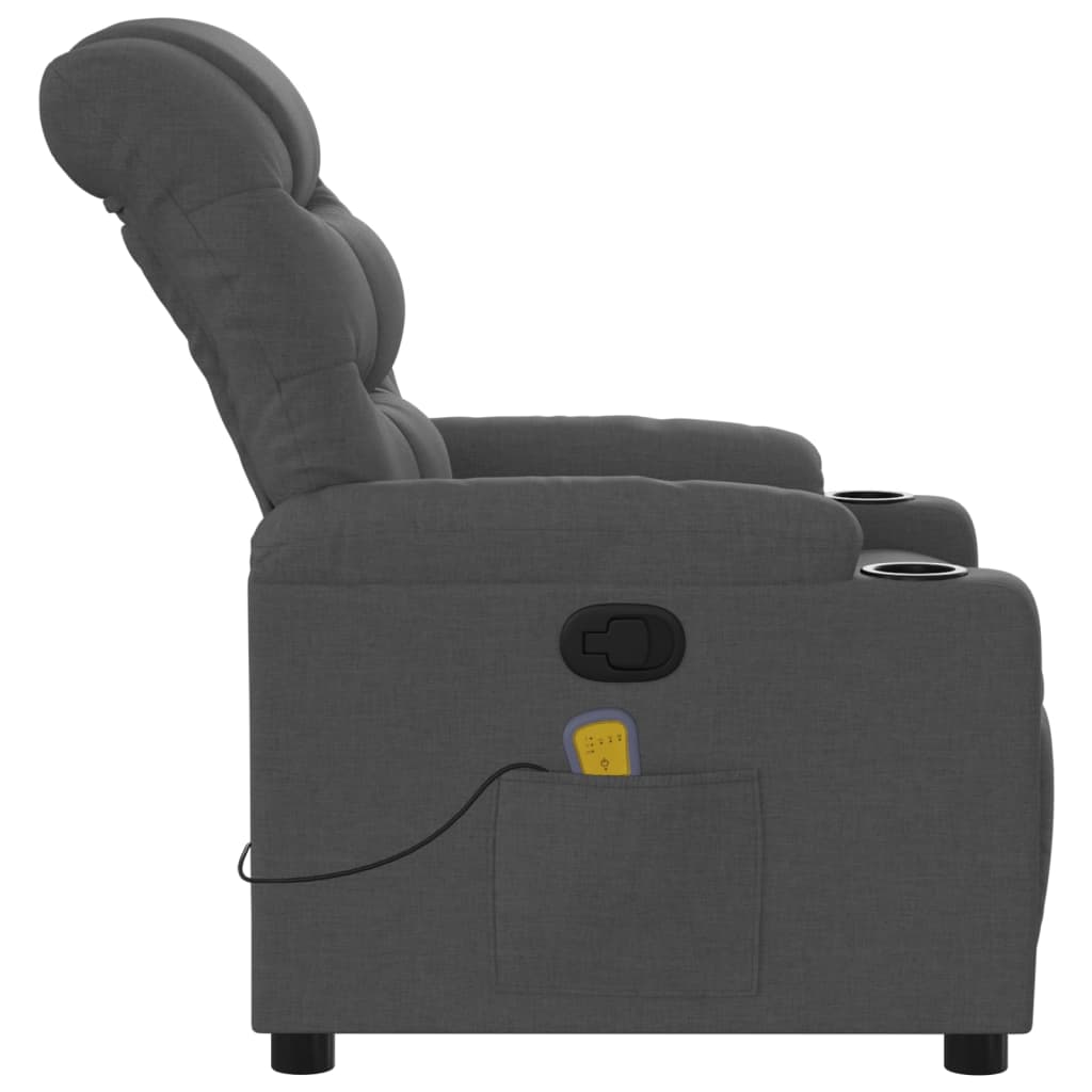 vidaXL Massagestoel met lichtgrijze stof