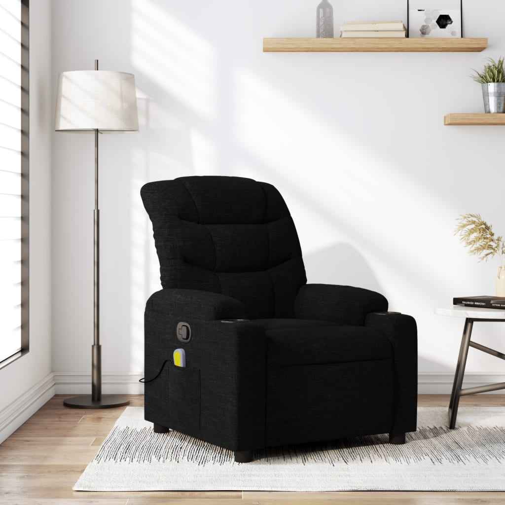 vidaXL Massagestoel met lichtgrijze stof